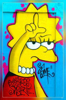 Graffiti Loser Lisa Simpson Lisa Matte Finish Poster Paper Print