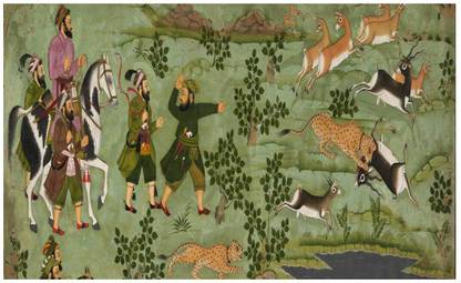 Shah Jahan Hunting Deer with Trained Cheetahs 3D Poster