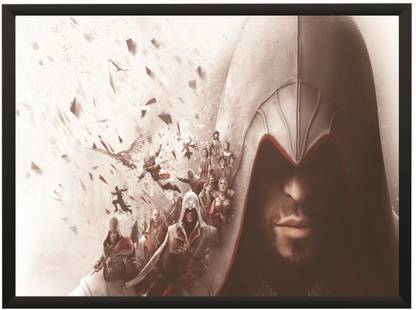 Assassins Creed Video Game Wall Poster With Frame A4 Size Photographic Paper