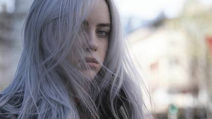 billie eilish singer women face long hair hd wallpaper poster Paper Print