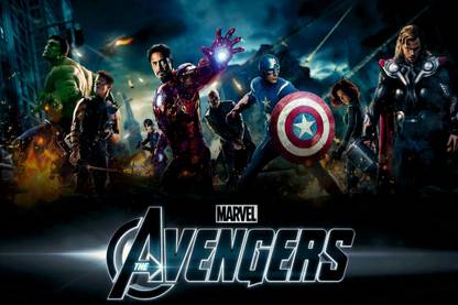 Dynamic Duos: Marvel's Avengers Poster: on 300gsm Best Quality Paper with Gloss Lamination (Unframed) With 3M Original Double Side Tape for Easily Stick Photographic Paper