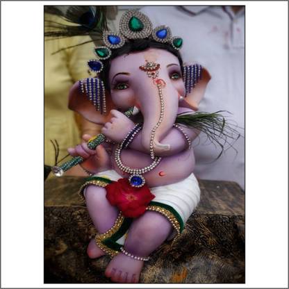 Ganesh Deity Artwork Perfect for Home Decor Office Spaces and Gifting, Printed Digitally on High-Quality Paper, Size: 12x18 Inches. Paper Print