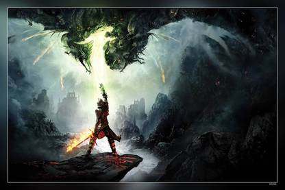 Dragon Age Inquisition Dragon Age Inquisition Dragon Age Video Games Matte Finish Poster Paper Print