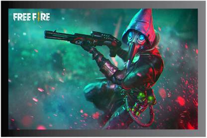 Free Fire Game Frame Poster For Room Synthetic Wood Gloss Lamination F8 Paper Print