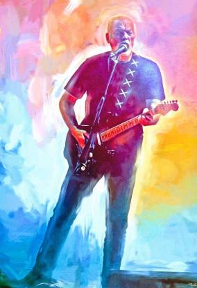 Poster Pink Floyed David Golmour sl-14884 (LARGE Poster, 36x24 Inches, Banner Media, Multicolor) Fine Art Print