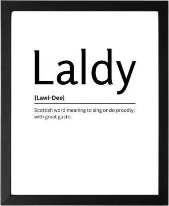 Laldy 9.5 X 11.5 UNFRAMED Dictionary Definition Art Print Poster Wall Office Home Decor Minimalist Funny Quote Meaning Enhanced Paper Poster Paper Print