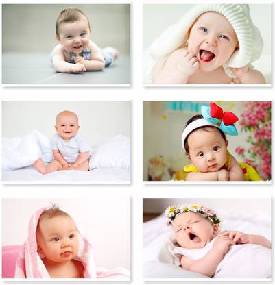Cute Baby Posters Smiling Baby Wall Poster For Room Decor Paper Print