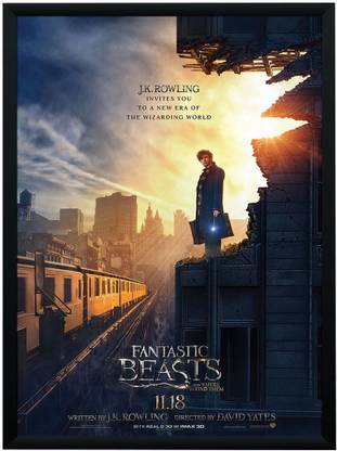 Fantastic Beasts and Where to Find Them Movie Wall Poster With Frame A4 Size Photographic Paper