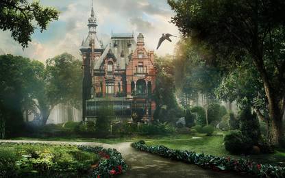 Beautiful Fantasy Dream Home 4K 5K ON FINE ART PAPER HD QUALITY WALLPAPER POSTER Fine Art Print