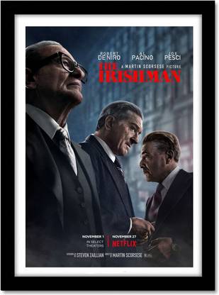 The Irishman Framed Poster for Room & Office(10x13 inch,Framed) Paper Print