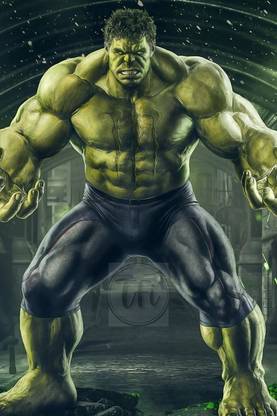 Hulk Poster |Hulk Posters for Room | Superhero Hulk Posters | Unframed | With Self Adhesive Tape Paper Print
