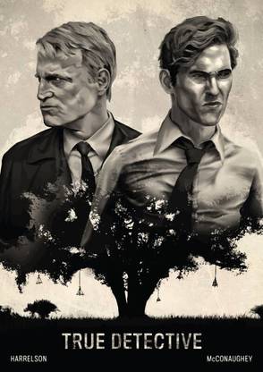 Poster True Detective Large Poster sl-9186 (Large Print, 36x24 Inches, Banner Media, Multicolor) Fine Art Print
