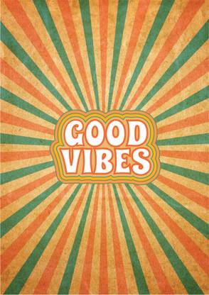 A4 Size Good Vibes Retro Poster for Wall Decoration Paper Print