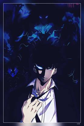 Solo Leveling Anime Black Boy Cool Otaku Weeb Zedge Matte Finish Poster Paper Print