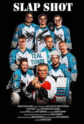 Poster Slap Shot (Large Print, 36x24 Inches, Banner Media, Multicolor) Fine Art Print