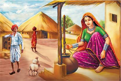 Rajasthani Photo Frame | Rajasthani Painting Fine Art Print