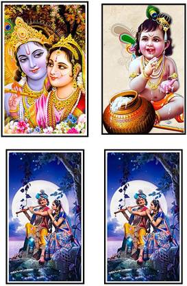 'Spiritual / Gods Posters' (Pack of 4) for Room & Office Paper Print
