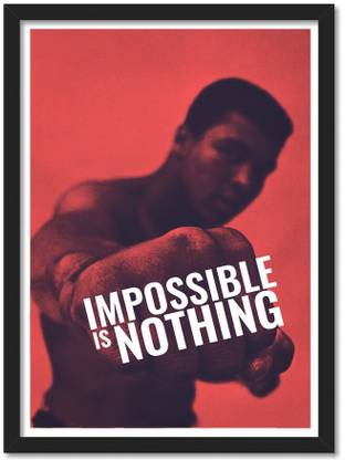 Muhammad Ali framed Poster for Room & Office Paper Print