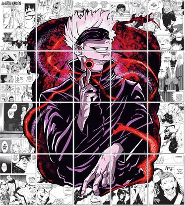 Anime Poster For Wall Décor | 300 GSM Paper | High Quality Printed And Unique design, Self-Adhesive Poster Set Of 20 Poster Paper Print