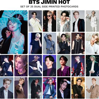 Jimin Set of 25 Hot Photocards | Dual Sided | HD Quality | UV Printed Fine Art Print