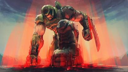 Doom Eternal Doom Marine Video Game Hd Matte Finish Poster Paper Print