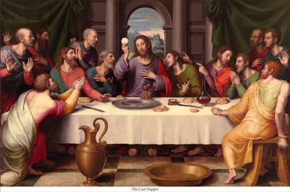 Isa Masih _The Last Supper Paper Poster (Poster Size 18X12 Inch In Rolled) Paper Poster Paper Print