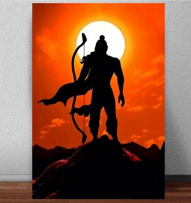 Shri Ram Wall Poster For Home And office Decor,Lord Rama poster for Home Photographic Paper
