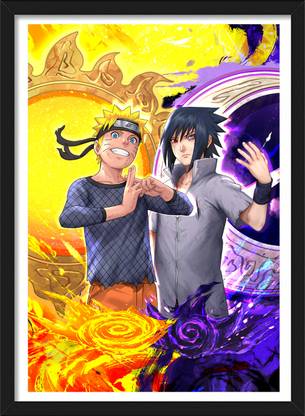 Naruto Uzumaki x Sasuke Uchiha | Naruto Framed posters | Anime Frames Paper Print