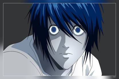Anime Lawliet L Death Note Face Matte Finish Poster Paper Print