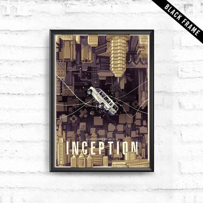 The Kick�� Inception Tribute Poster Black Frame Photographic Paper