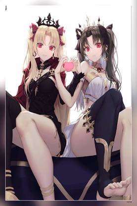 Fate Grand Order Ishtar Fate Grand Order Ereshkigal Fate Grand Order Long Hair Vertical Hd Matte Finish Poster P-12722 Paper Print