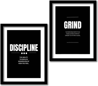 Discipline and Grind Paper Print