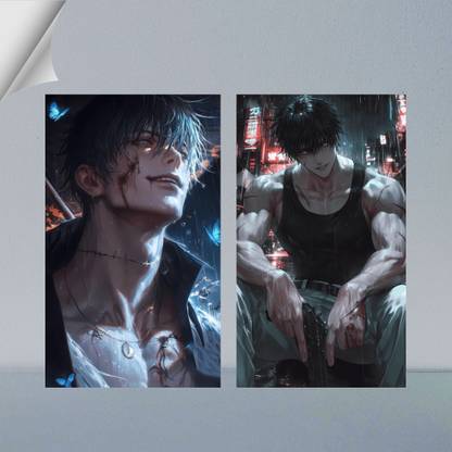 VIRGIN ARTS | MEGUMI FUSHIGURO ( GYM BOY ) FROM JUJUTSU KAISEN | ANIME | 300 GSM A4 FRAMED POSTER FOR WALL Photographic Paper