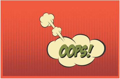 'OOPS' Funny Humorous Print Poster Paper Print