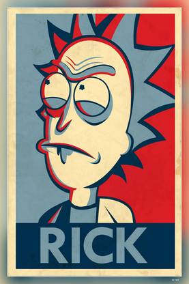 Cartoon Rick And Morty Rick Sanchez Matte Finish Poster Paper Print