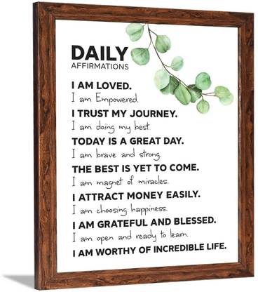 Affirmations Posters – Positive Affirmations Frames - I Am Affirmation Posters - Affirmation Quotes Posters - I am happy - Affirmations Paper Print