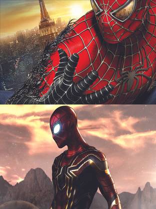 (Pack of 2)The Amazing Spider-Man: Wall-Crawler Chronicles Poster Set: on US Imported Paper (Unframed) With 3M Orginal Double Side Tape for Easily Stick Photographic Paper