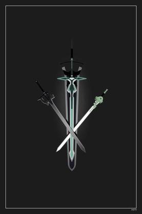 Sao Swords Kirito Sword Art Online Matte Finish Poster Paper Print
