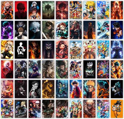 Pack of 54 Anime Aesthetic Wall Collage Kit Posters | Posters for Wall Decoration | Wall Art For Bedroom, Office, Living room, Dorm room Photographic Paper