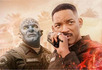 Poster Netflix Bright Will Smith sl-14806 (Wall Poster, 13x19 Inches, Matte Paper, Multicolor) Fine Art Print