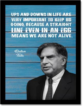Ratan tata Motivational Quotes frames for OFFICE & STUDENT- Framed Posters - Quotes Wall Frames - Photos with Quotes Paper Print