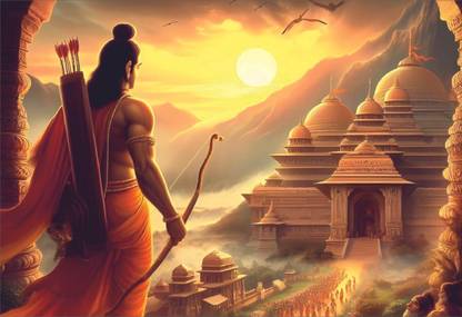 Shri Ram Ayodhya Return Poster Paper Print