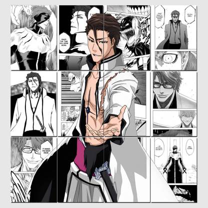 Set of 12 Aizen Sosuke manga kit wall decor 300 GSM hard poster Bleach posters Paper Print (11.7 inch X 8.3 inch) Photographic Paper Photographic Paper (33 inch X 23 inch, Packed) Photographic Paper