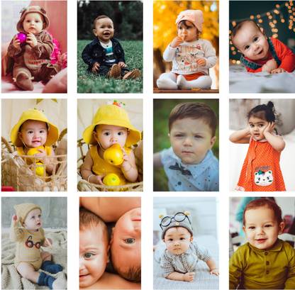 PACK OF 12 CUTEST BABIES POSTERS AA35 Fine Art Print
