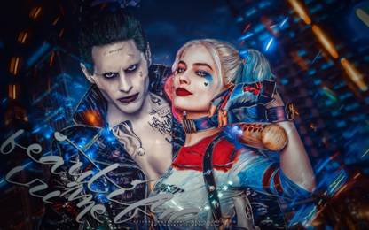 Poster Suicide Squad Margot Robbie Harley Quinn Jared Leto Joker Movie sl-15046 (Wall Poster, 13x19 Inches, Matte Paper, Multicolor) Fine Art Print