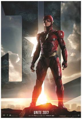 Flash Justice League Wall Poster A4 Size Photographic Paper