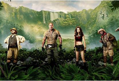 Poster Jumanji Welcome To The Jungle Dwayne Johnson sl-13138 (Wall Poster, 13x19 Inches, Matte Paper, Multicolor) Fine Art Print