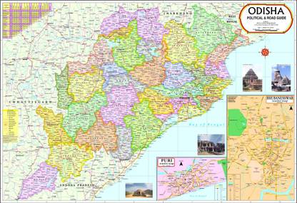 Odisha Map Photographic Paper
