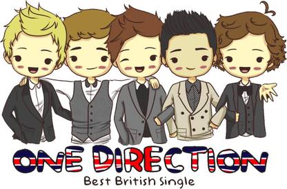 Poster One Direction Vector sl-17963 (Large Poster, 36x24 Inches, Banner Media) Fine Art Print