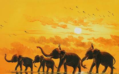 art paintings elephant artistic HD Wallpaper on Art Paper Fine Art Print